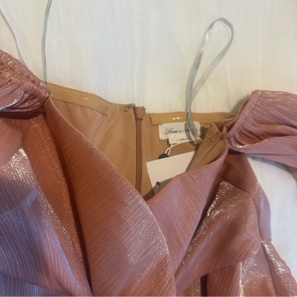 Lovers + Friends Metallic Rose Gold Asymmetrical Dress Lovers + Friends Metallic Rose Gold Asymmetrical Dress